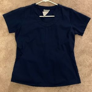 Uniform advantage navy scrub top